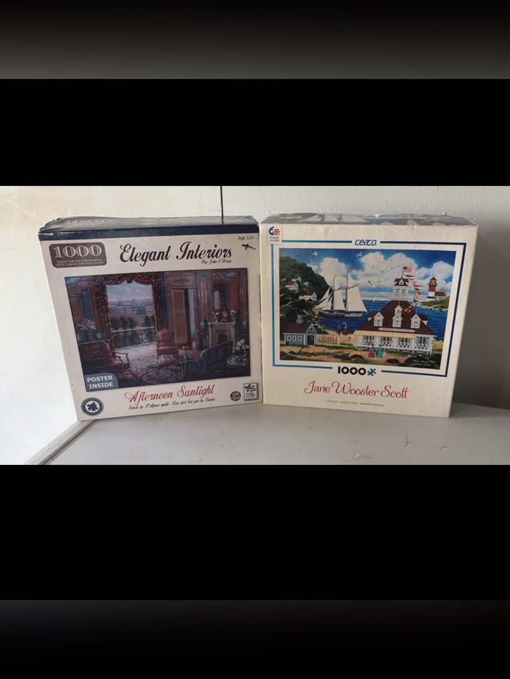 2- 1000 pc puzzles afternoon sunlight and Jane Wooster Scott